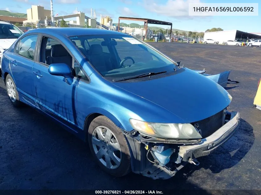 2009 Honda Civic Lx VIN: 1HGFA16569L006592 Lot: 39276821