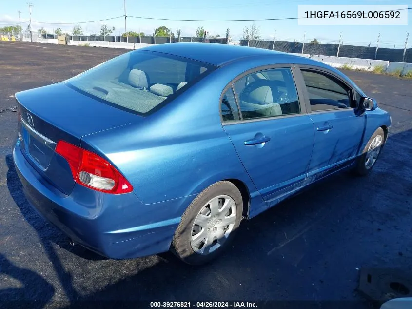 1HGFA16569L006592 2009 Honda Civic Lx