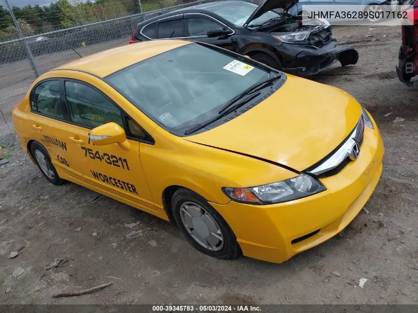 2009 Honda Civic Hybrid VIN: JHMFA36289S017162 Lot: 39345783