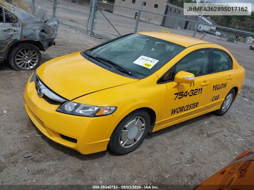 2009 Honda Civic Hybrid VIN: JHMFA36289S017162 Lot: 39345783