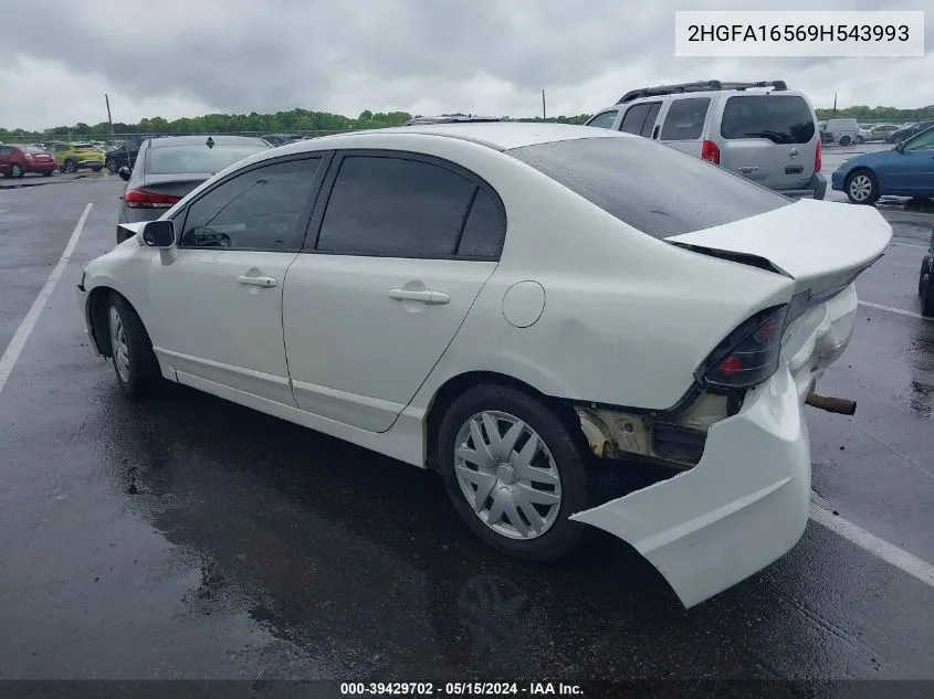 2009 Honda Civic Lx VIN: 2HGFA16569H543993 Lot: 39429702