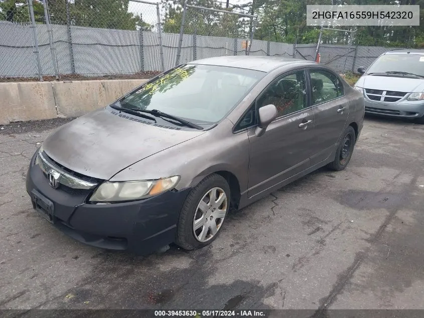 2009 Honda Civic Lx VIN: 2HGFA16559H542320 Lot: 39453630