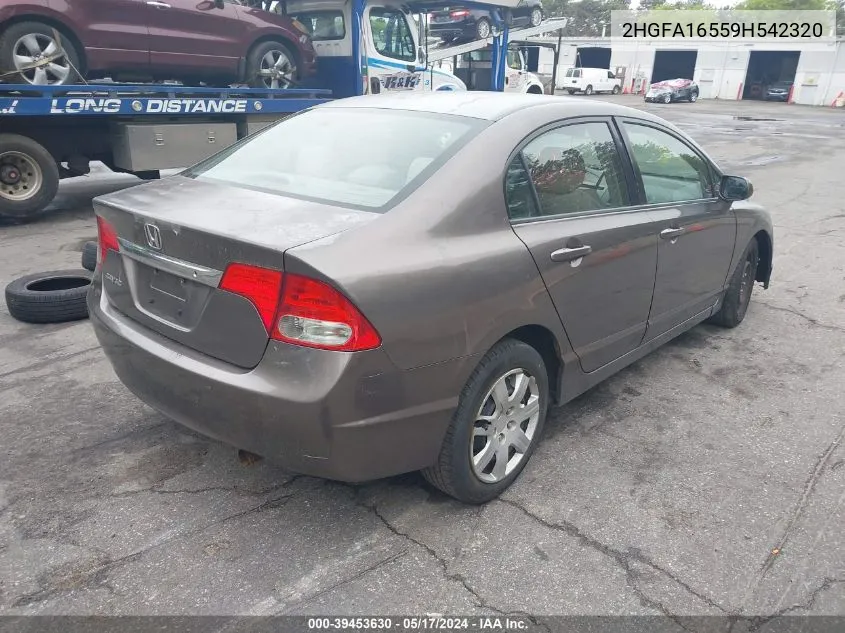 2HGFA16559H542320 2009 Honda Civic Lx