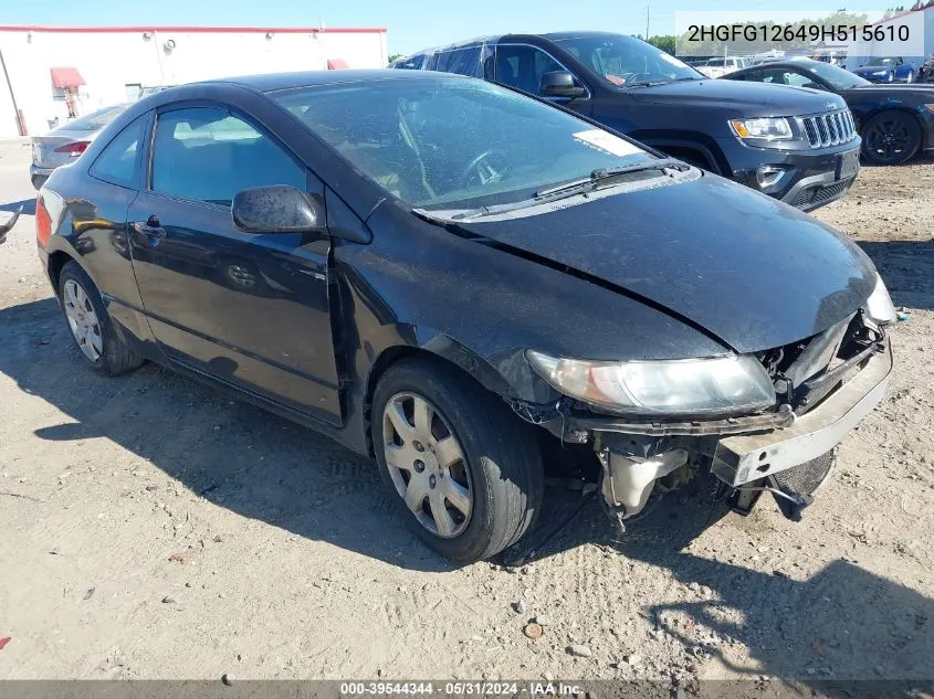 2009 Honda Civic Lx VIN: 2HGFG12649H515610 Lot: 39544344