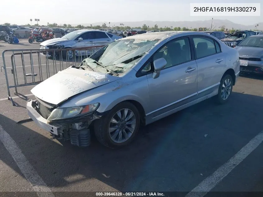 2009 Honda Civic Ex VIN: 2HGFA16819H330279 Lot: 39646328