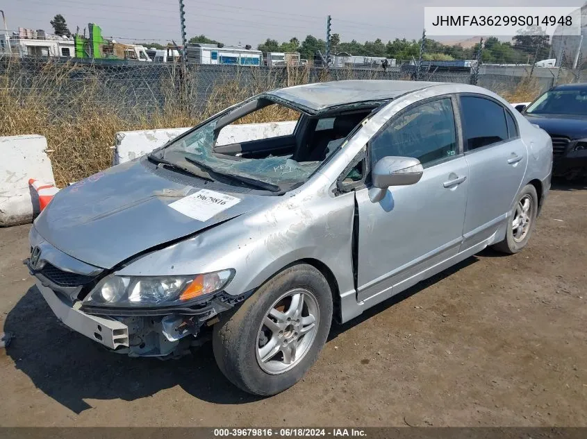 2009 Honda Civic Hybrid VIN: JHMFA36299S014948 Lot: 39679816