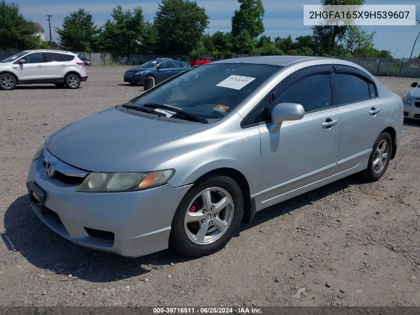 2009 Honda Civic Lx VIN: 2HGFA165X9H539607 Lot: 39716511