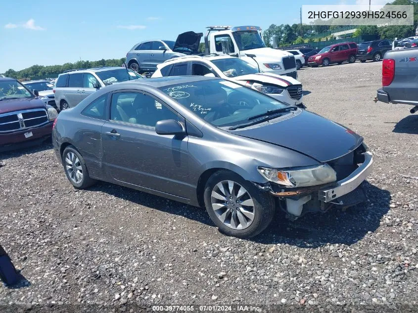 2009 Honda Civic Ex-L VIN: 2HGFG12939H524566 Lot: 39774055