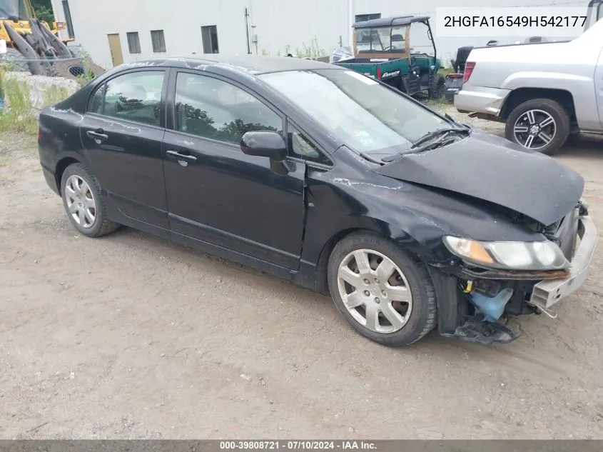 2HGFA16549H542177 2009 Honda Civic Lx