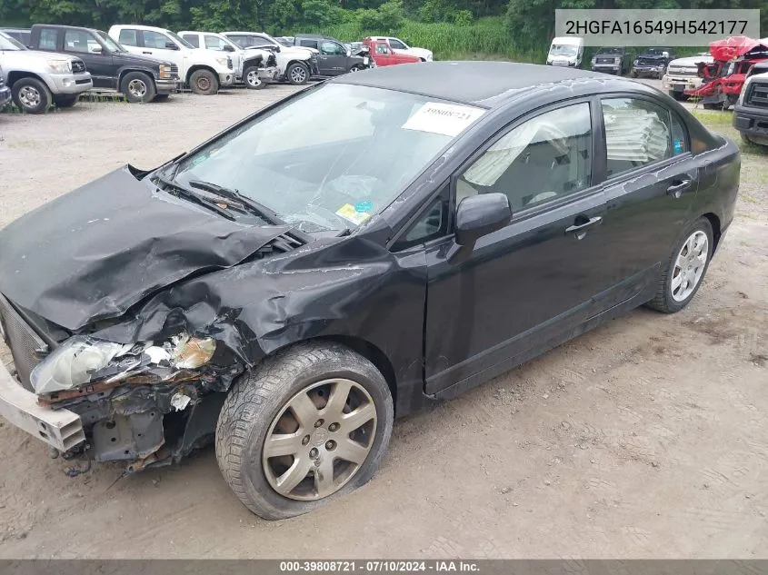 2HGFA16549H542177 2009 Honda Civic Lx