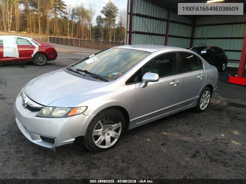 19XFA16549E038609 2009 Honda Civic Lx