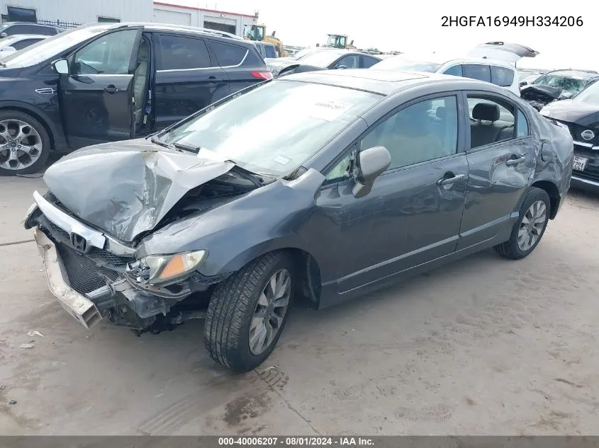 2HGFA16949H334206 2009 Honda Civic Ex-L