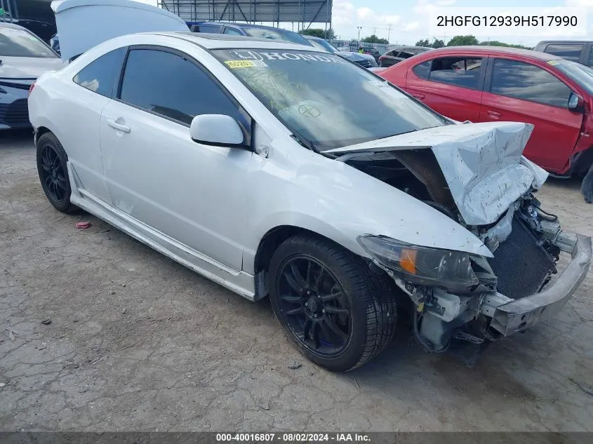 2009 Honda Civic Ex-L VIN: 2HGFG12939H517990 Lot: 40016807