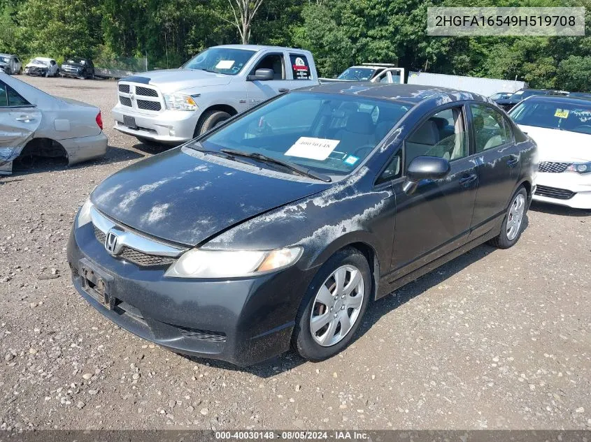 2HGFA16549H519708 2009 Honda Civic Lx