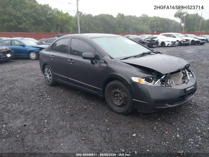 2HGFA16589H523714 2009 Honda Civic Lx