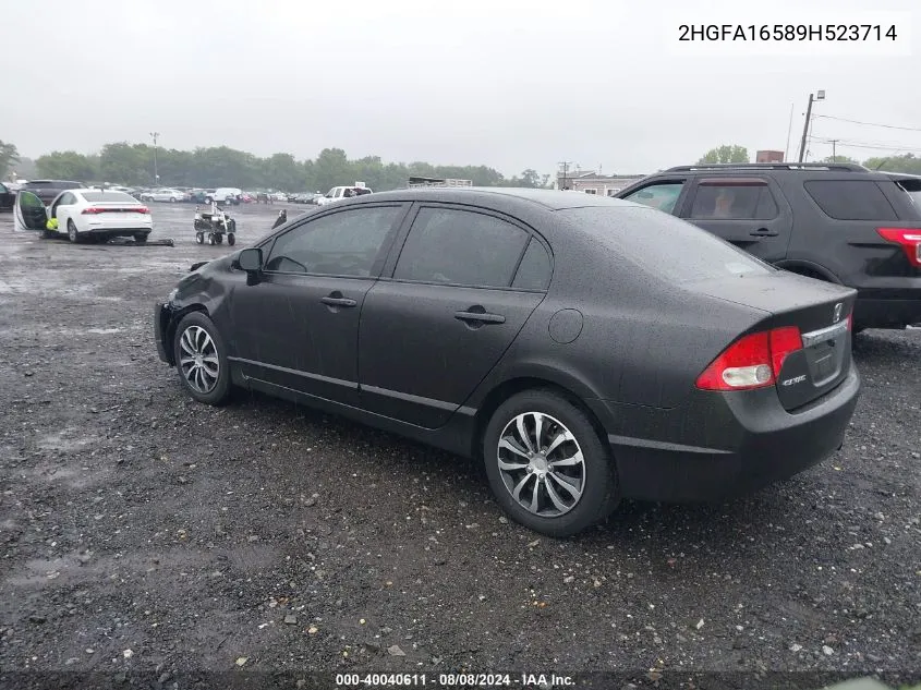 2HGFA16589H523714 2009 Honda Civic Lx