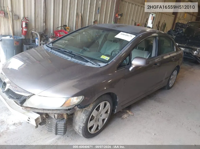 2HGFA16559H512010 2009 Honda Civic Lx