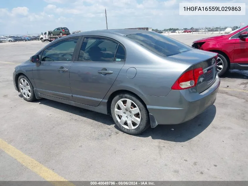 2009 Honda Civic Lx VIN: 1HGFA16559L029863 Lot: 40049796