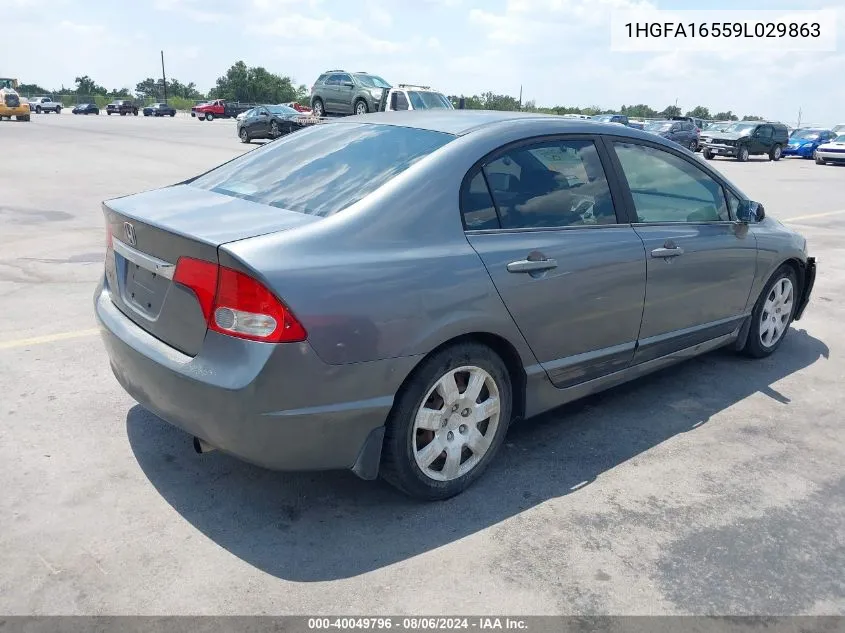 2009 Honda Civic Lx VIN: 1HGFA16559L029863 Lot: 40049796