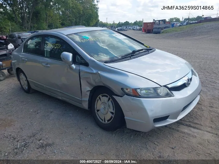 2009 Honda Civic Hybrid VIN: JHMFA36259S014865 Lot: 40072527