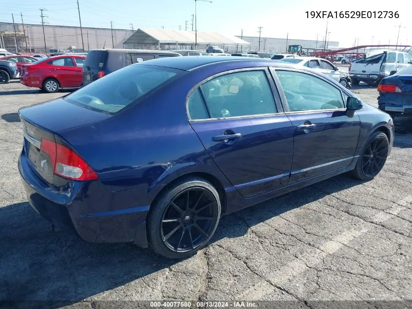 19XFA16529E012736 2009 Honda Civic Lx