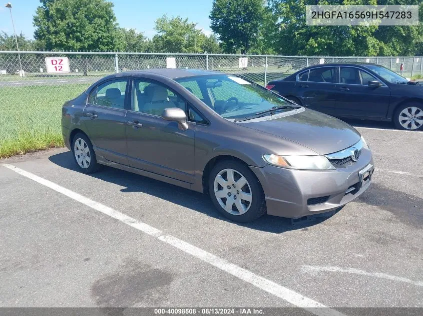 2009 Honda Civic Lx VIN: 2HGFA16569H547283 Lot: 40098508