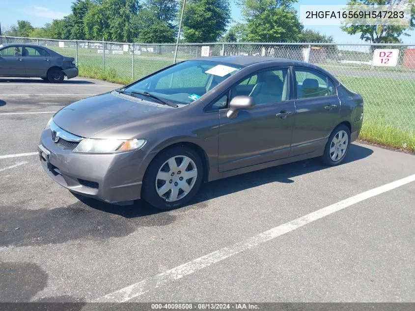 2009 Honda Civic Lx VIN: 2HGFA16569H547283 Lot: 40098508