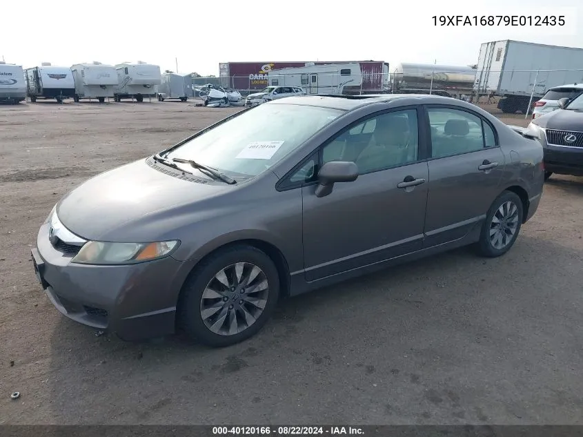 2009 Honda Civic Ex VIN: 19XFA16879E012435 Lot: 40120166