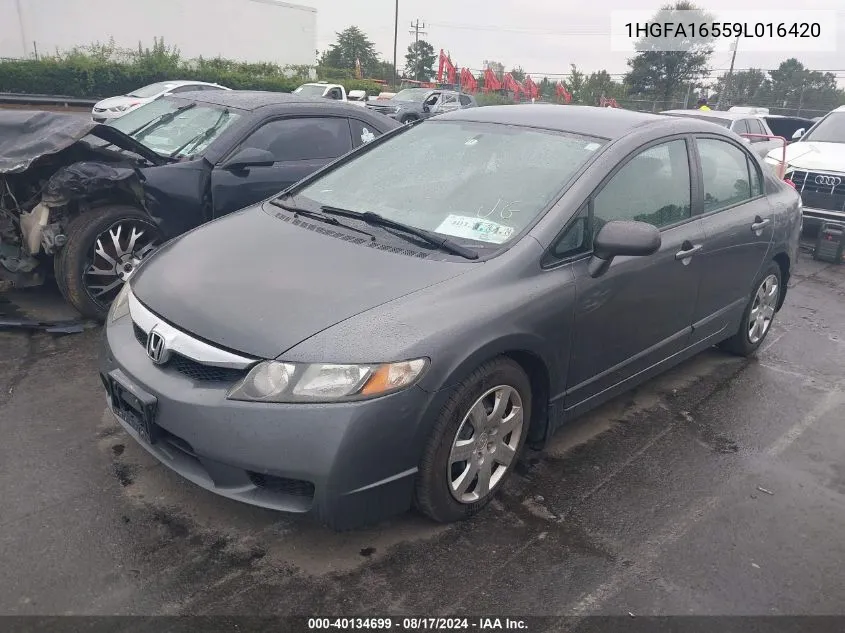 1HGFA16559L016420 2009 Honda Civic Lx