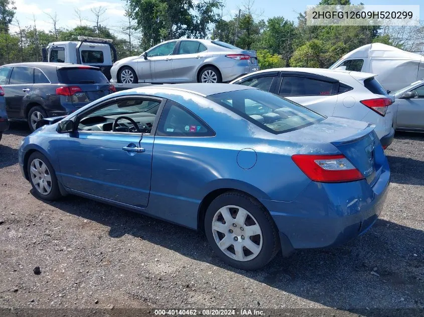 2009 Honda Civic Lx VIN: 2HGFG12609H520299 Lot: 40140462