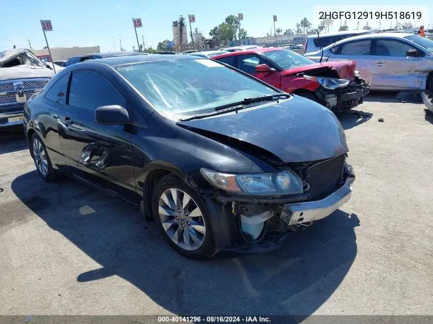 2009 Honda Civic Ex-L VIN: 2HGFG12919H518619 Lot: 40141296