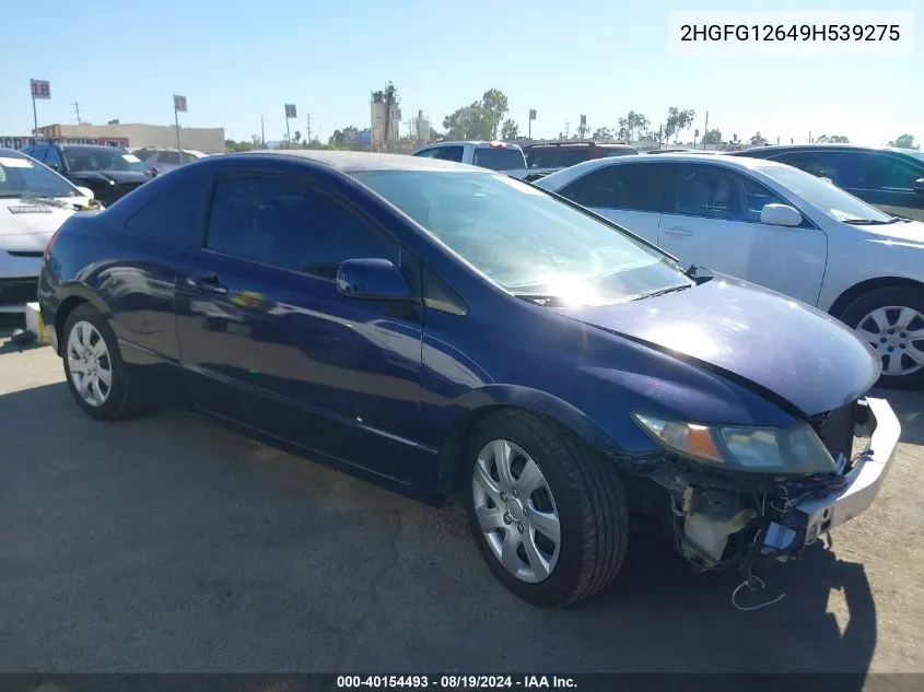 2009 Honda Civic Lx VIN: 2HGFG12649H539275 Lot: 40154493