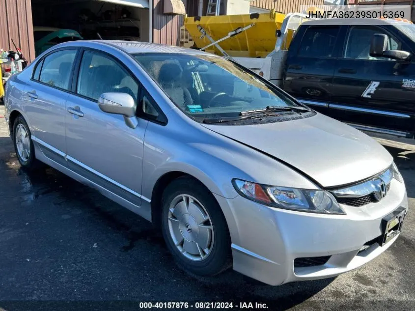 2009 Honda Civic Hybrid VIN: JHMFA36239S016369 Lot: 40157876