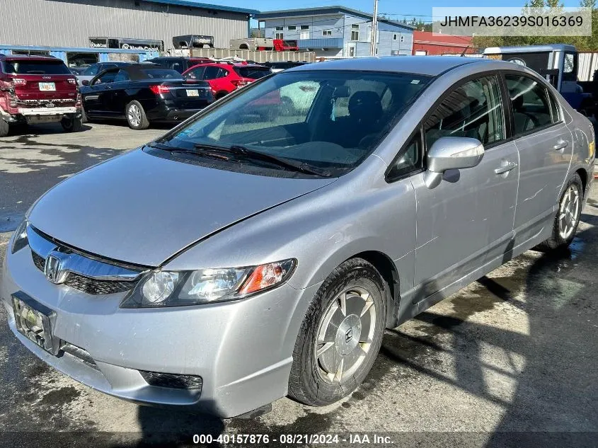 2009 Honda Civic Hybrid VIN: JHMFA36239S016369 Lot: 40157876