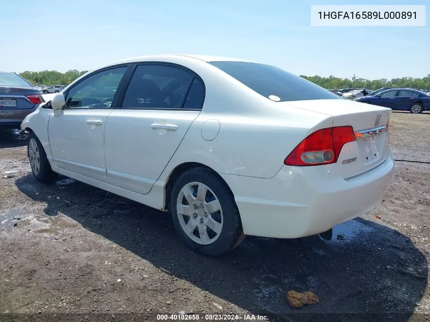 1HGFA16589L000891 2009 Honda Civic Lx