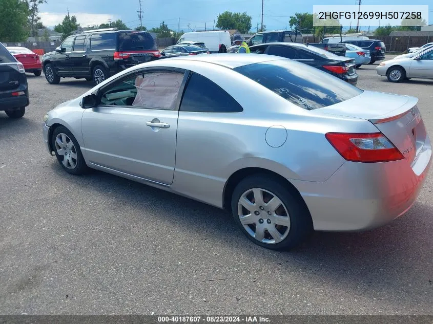 2009 Honda Civic Lx VIN: 2HGFG12699H507258 Lot: 40187607