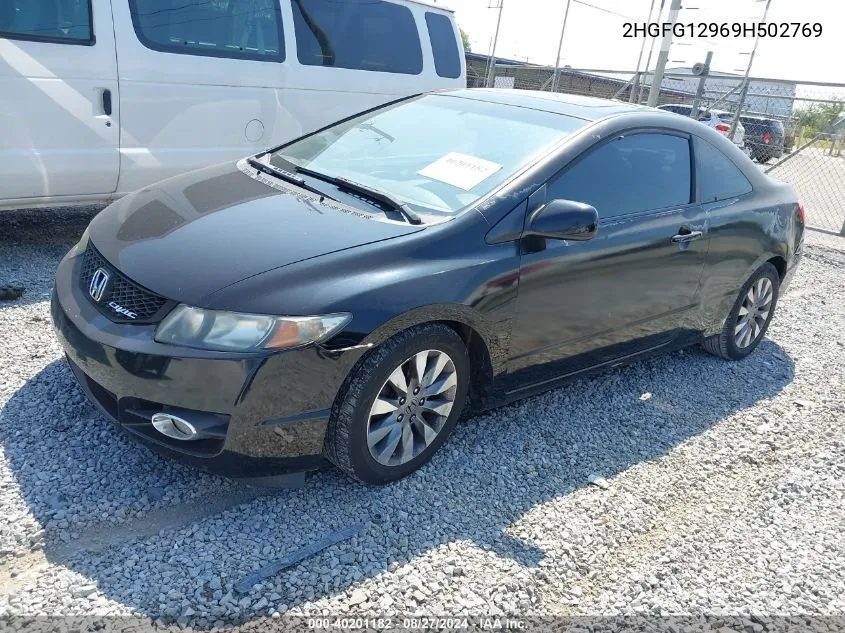 2009 Honda Civic Ex-L VIN: 2HGFG12969H502769 Lot: 40201182