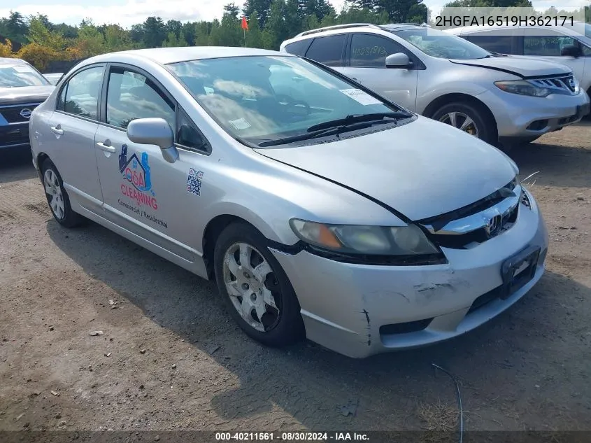 2009 Honda Civic Lx VIN: 2HGFA16519H362171 Lot: 40211561