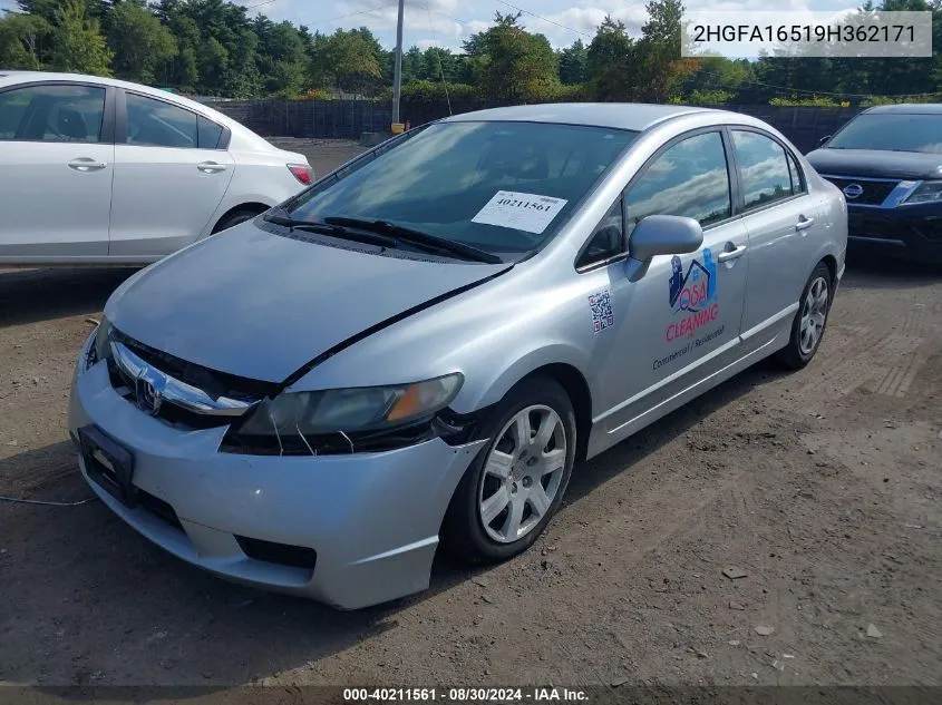 2HGFA16519H362171 2009 Honda Civic Lx