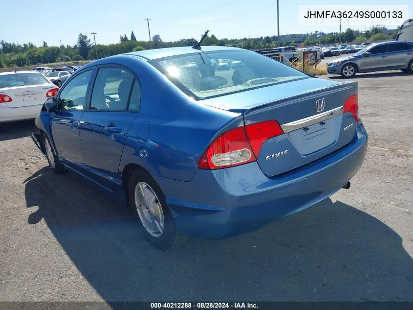 JHMFA36249S000133 2009 Honda Civic Hybrid