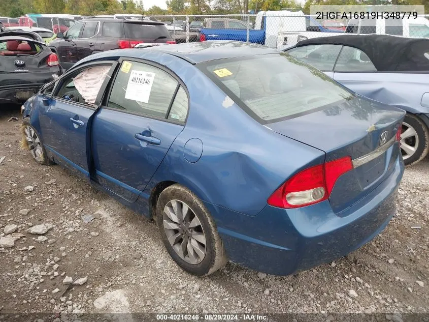 2009 Honda Civic Ex VIN: 2HGFA16819H348779 Lot: 40216246