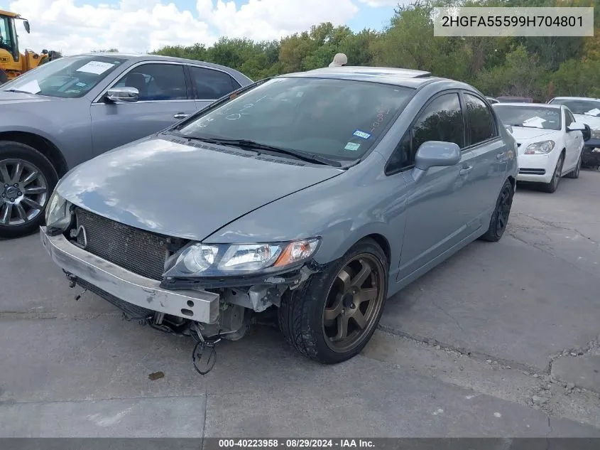 2HGFA55599H704801 2009 Honda Civic Si