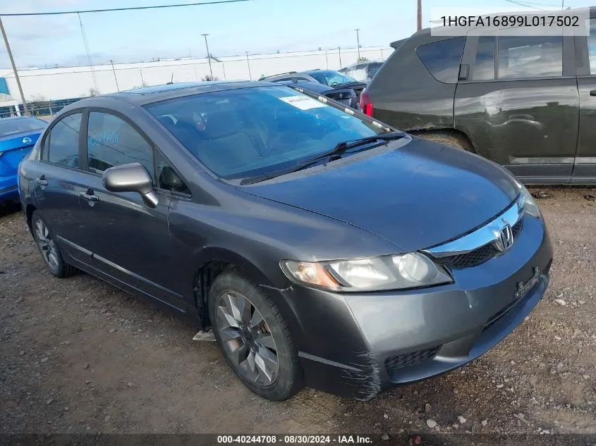 1HGFA16899L017502 2009 Honda Civic Ex