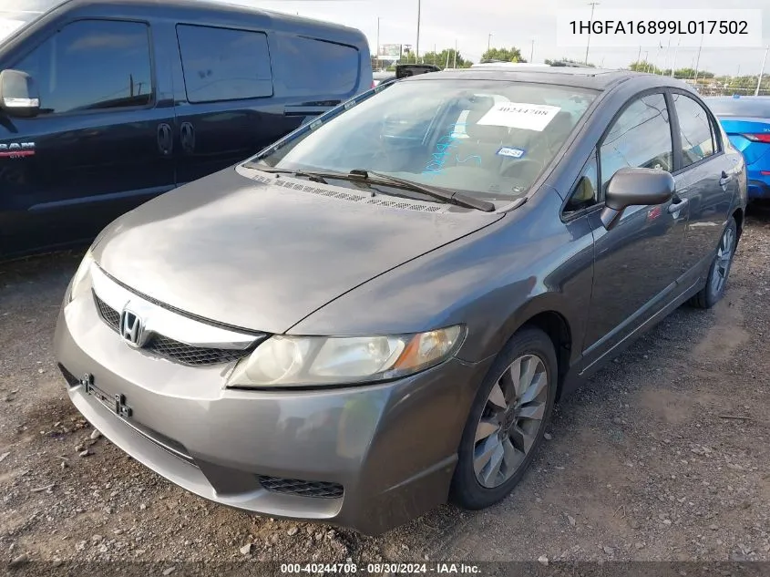 1HGFA16899L017502 2009 Honda Civic Ex