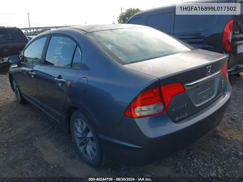 1HGFA16899L017502 2009 Honda Civic Ex