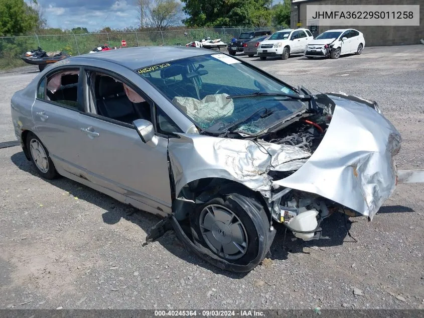 JHMFA36229S011258 2009 Honda Civic Hybrid