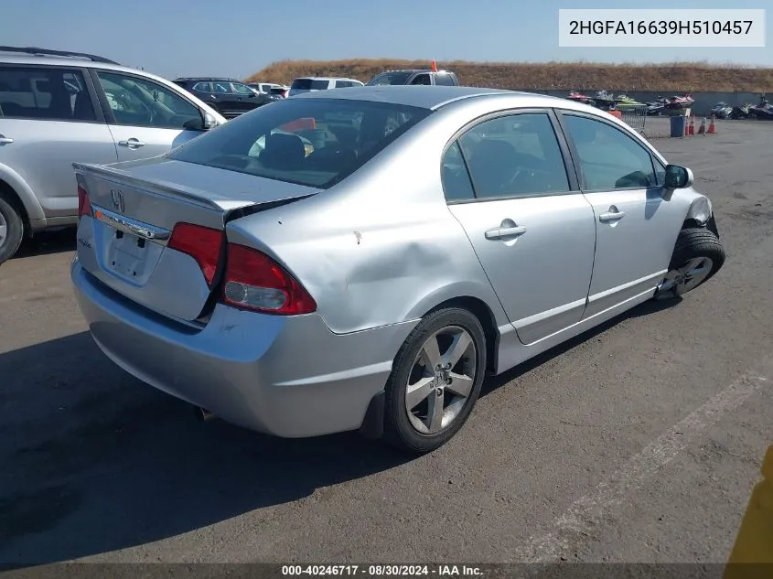 2HGFA16639H510457 2009 Honda Civic Lx-S