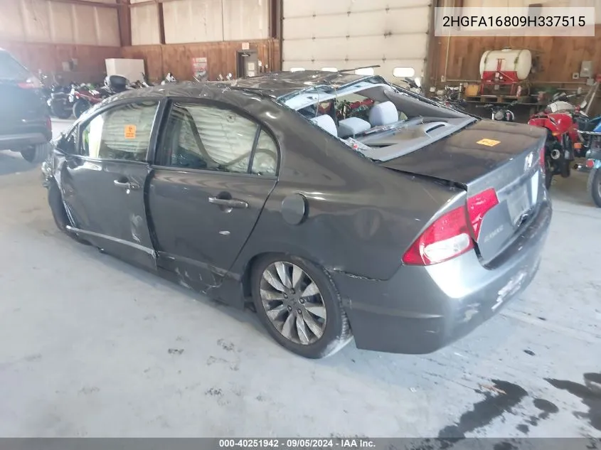 2009 Honda Civic Ex VIN: 2HGFA16809H337515 Lot: 40251942