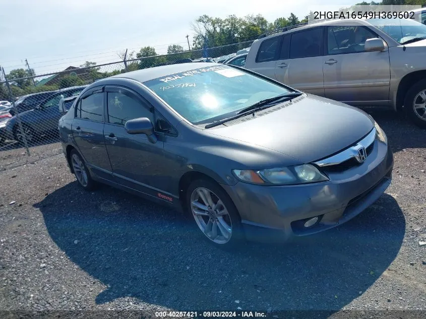 2009 Honda Civic Lx VIN: 2HGFA16549H369602 Lot: 40257421