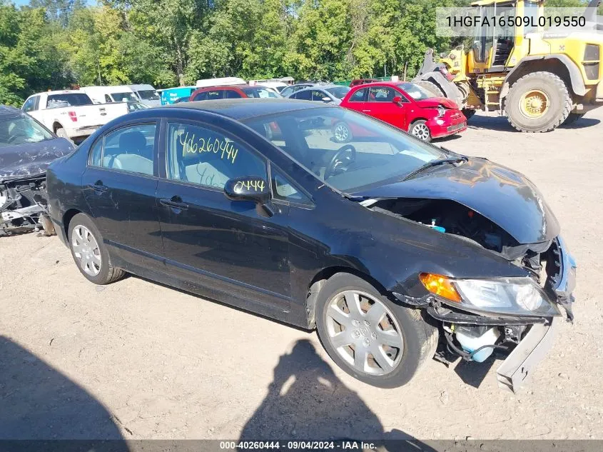 2009 Honda Civic Lx VIN: 1HGFA16509L019550 Lot: 40260444